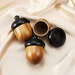 Wood Acorn Nut Keepsake Screwed Cremation Urn Secrect Canister Memerial Vial Prayer Box Pendant 1190029 