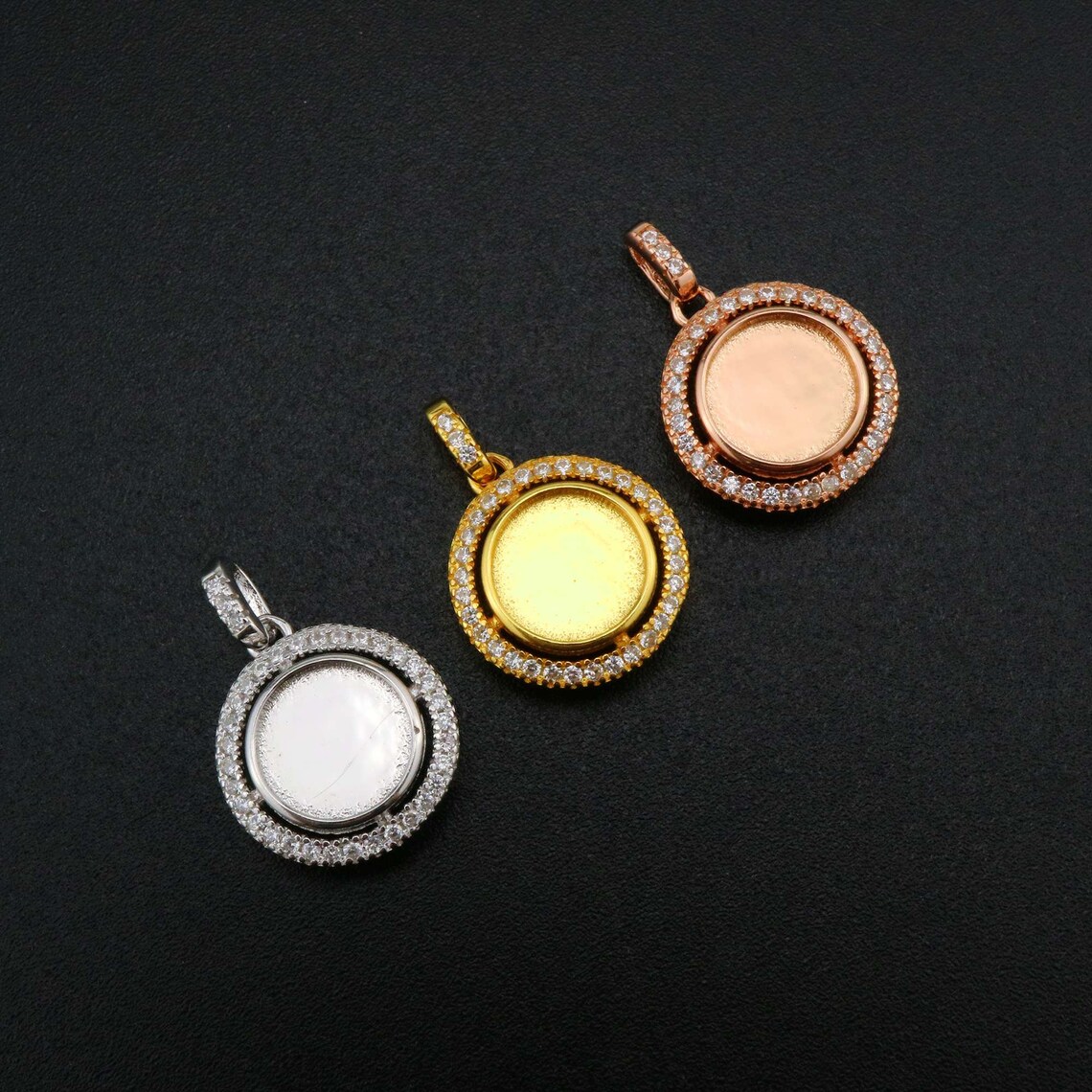 Keepsake Breast Milk Resin Round Pendant Bezel 8MM Solid Back Etsy
