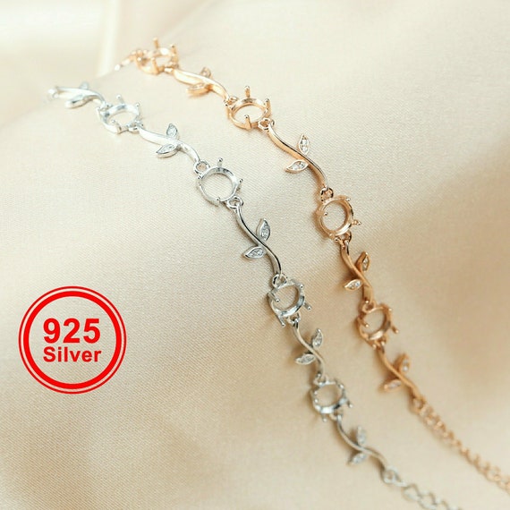 Rosegold 925 Sterling Silver Gemstone Bracelet