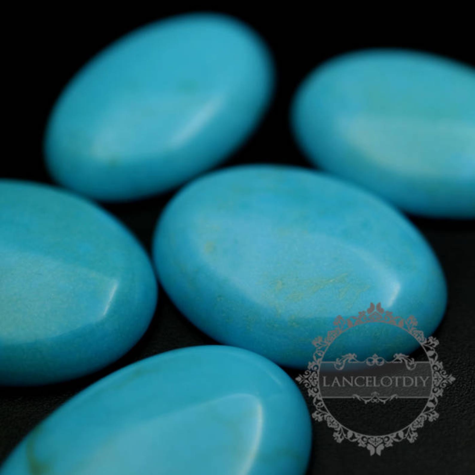 4pcs 18x25mm oval blue turquoise stone cabochongemstone Etsy