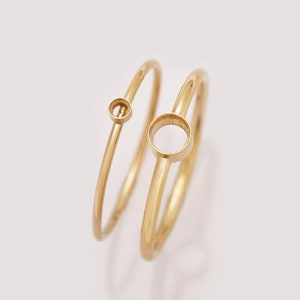 1PCS Wire 14K Gold Filled Round Ring,Minimalist Ring,Simple Round Gold Filled Ring,Stackable Ring,DIY Ring Supplies 1294748