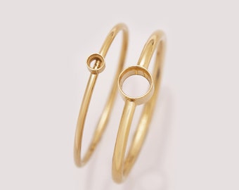 1PCS Wire 14K Gold Filled Round Ring,Minimalist Ring,Simple Round Gold Filled Ring,Stackable Ring,DIY Ring Supplies 1294748