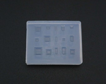 Facted Square Rectangle Breast Milk Cabochon Silicone Mold Epoxy Resin Keepsake DIY Jewelry Making Supplies 1507044