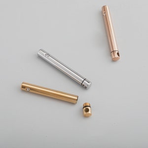 1Pcs 5x45MM Stainless Steel Rose Gold Silver Plated Perfume Container Vial Wish DIY Pendant Charm 1800512