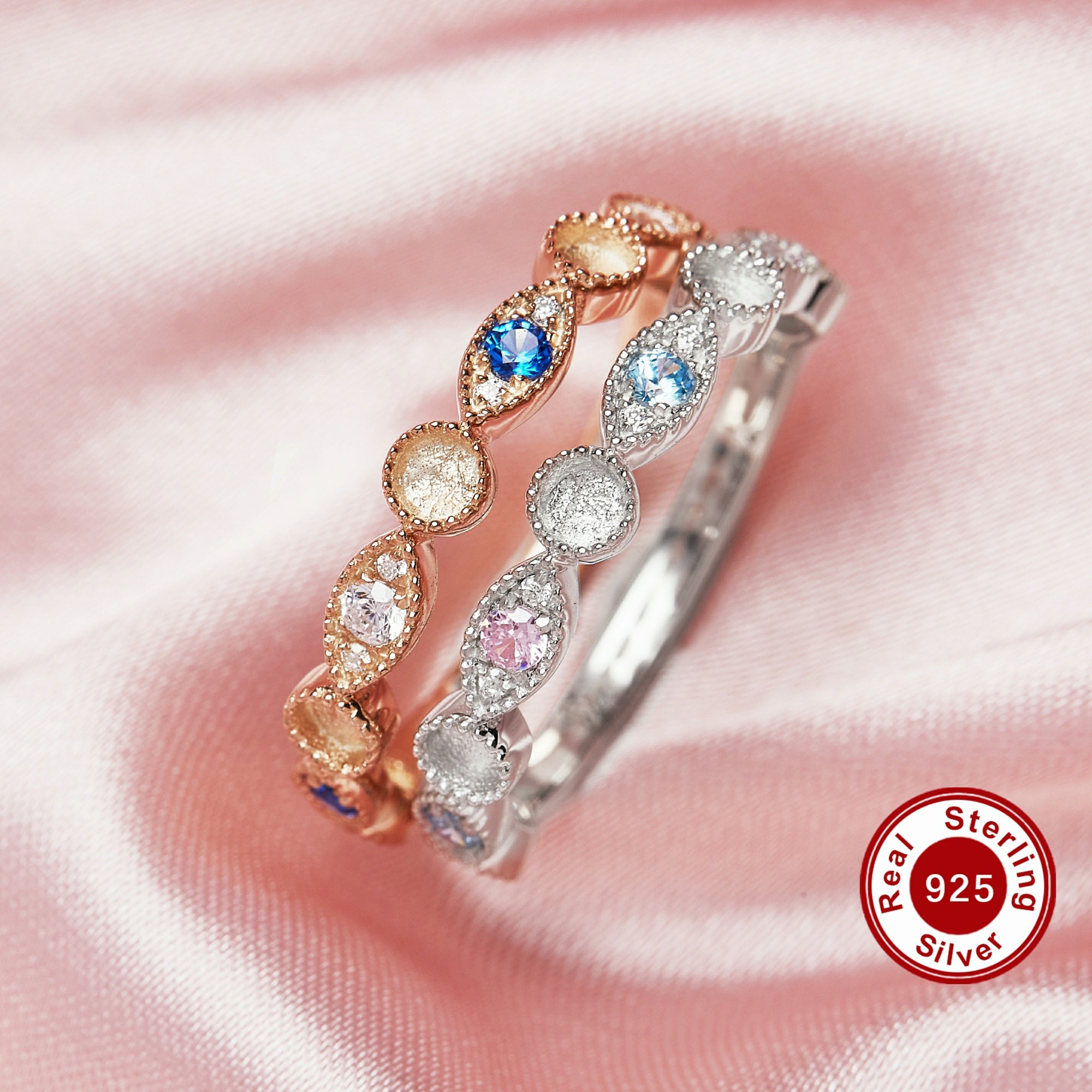 Keepsake Mother Milk Resin Round Bezel Birthstone Ring Settings 