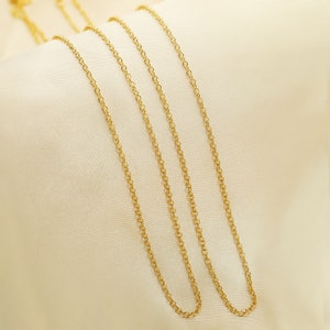1stk 1,7 MM Kabel Oval DIY Kettenhalskette, 14k Gold Filled Halskette Kette, Einfache Halskette Kette, 18-Zoll-Kabelkette 1315034