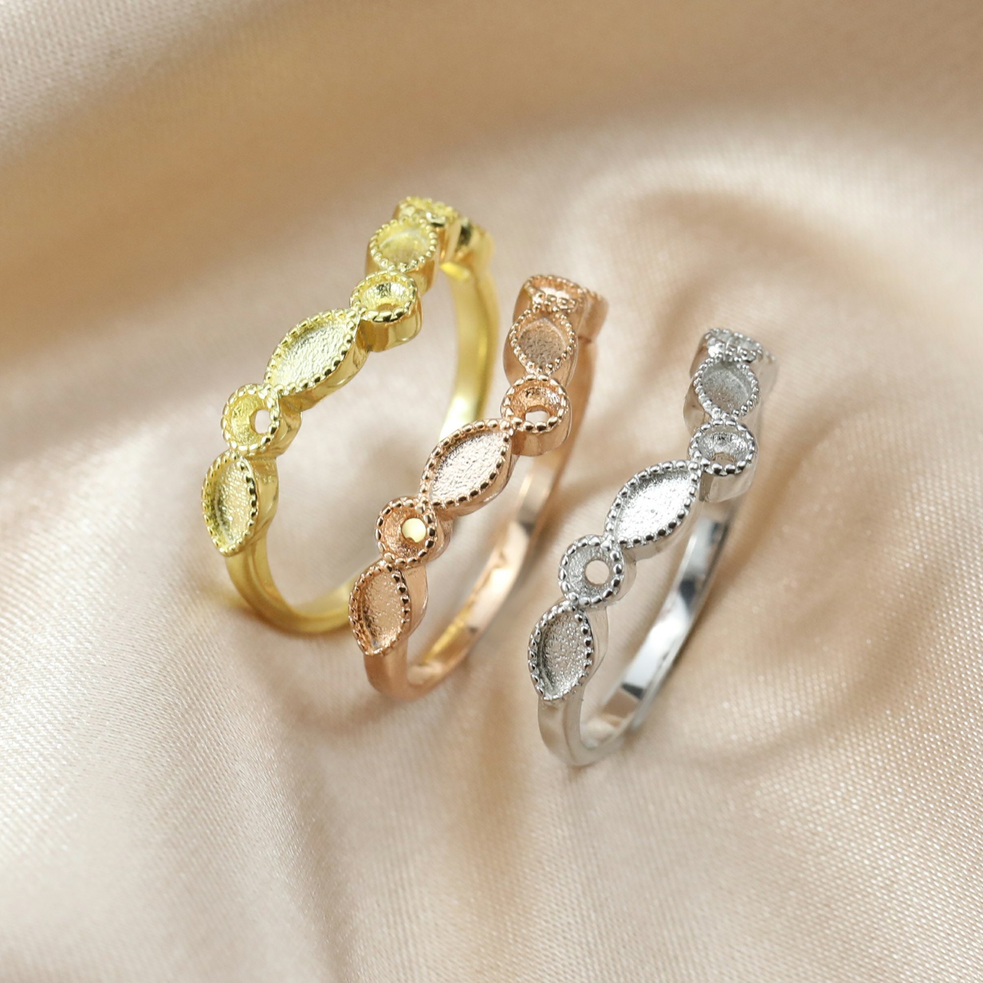 Keepsake Breast Milk Resin Ring Settings Art Deco Solid 925 Etsy