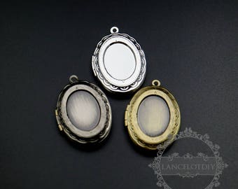 5pcs 13x18mm bezel antiqued silver,silver,bronze brass oval blank photo locket pendant charm DIY jewelry supplies 1121050