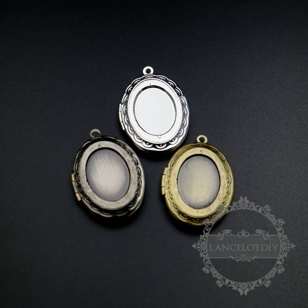 5pcs 13x18mm bezel antiqued silver,silver,bronze brass oval blank photo locket pendant charm DIY jewelry supplies 1121050