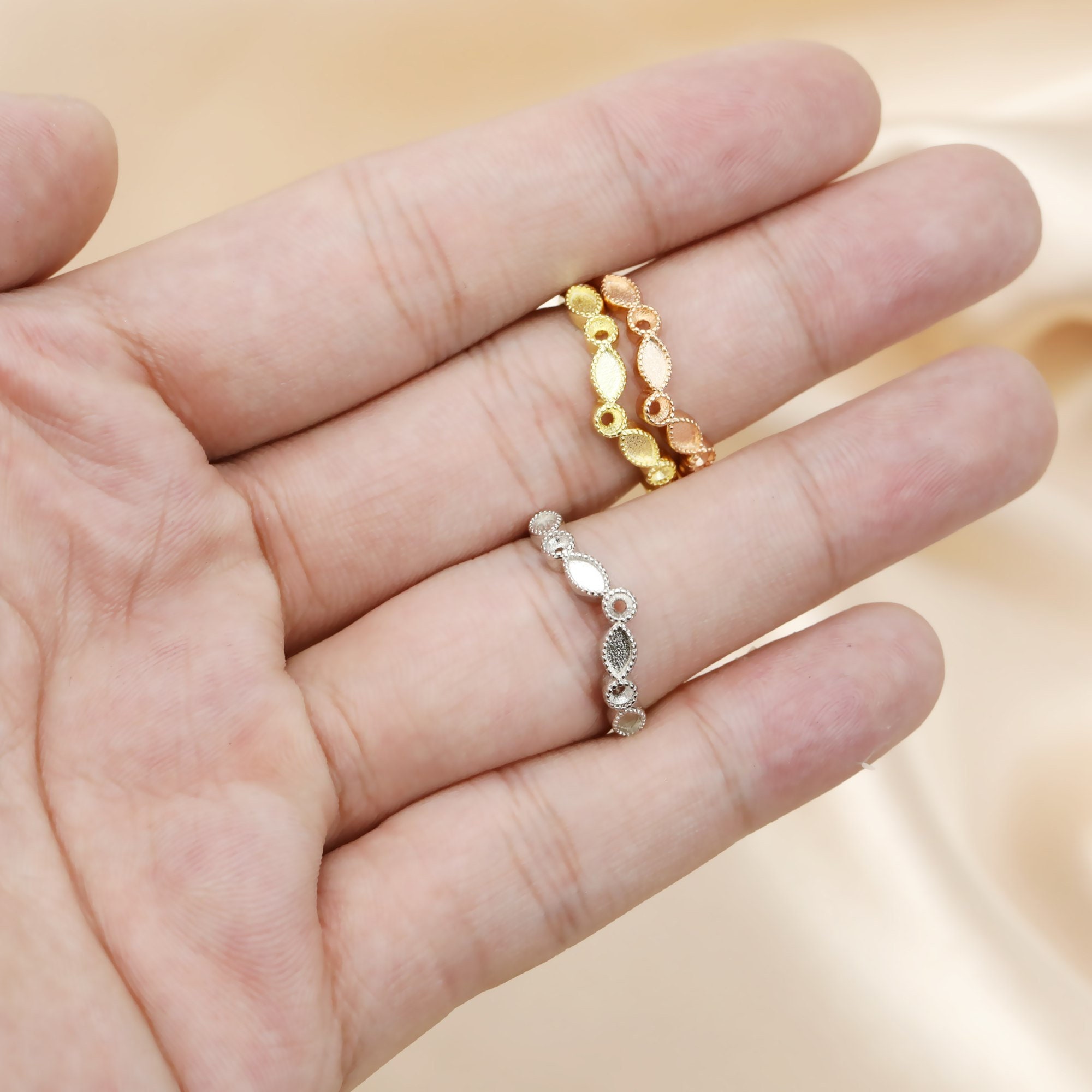 Keepsake Breast Milk Resin Ring Settings Art Deco Solid 925 Etsy