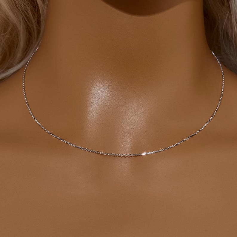 May include: A delicate silver chain necklace, perfect for layering or wearing alone.