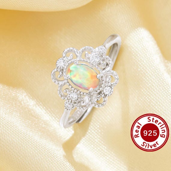 3-Stone Simulated Alexandrite Ring - Color Change Sterling Silver, White Gold Plated