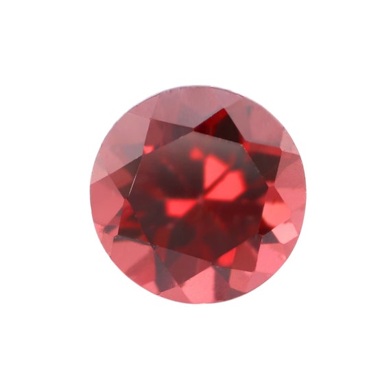 Buy Round Red Garnet January Birthstone Faceted Cut Loose Gemstone