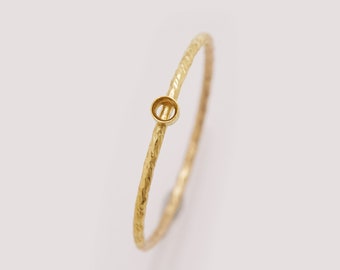 1PCS 1MM Wire Dainty Ring With 2MM Round Stone Settings,14K Gold Filled Ring,Minimalist Ring,Hammered Gold Dainty Gold Filled Ring 1294745