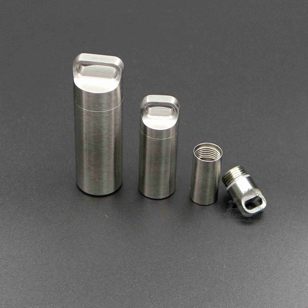 stainless steel seal cremation bottle perfume holder ash wish vial pendant charm EDC tablet storage box DIY supplies 1800401-2