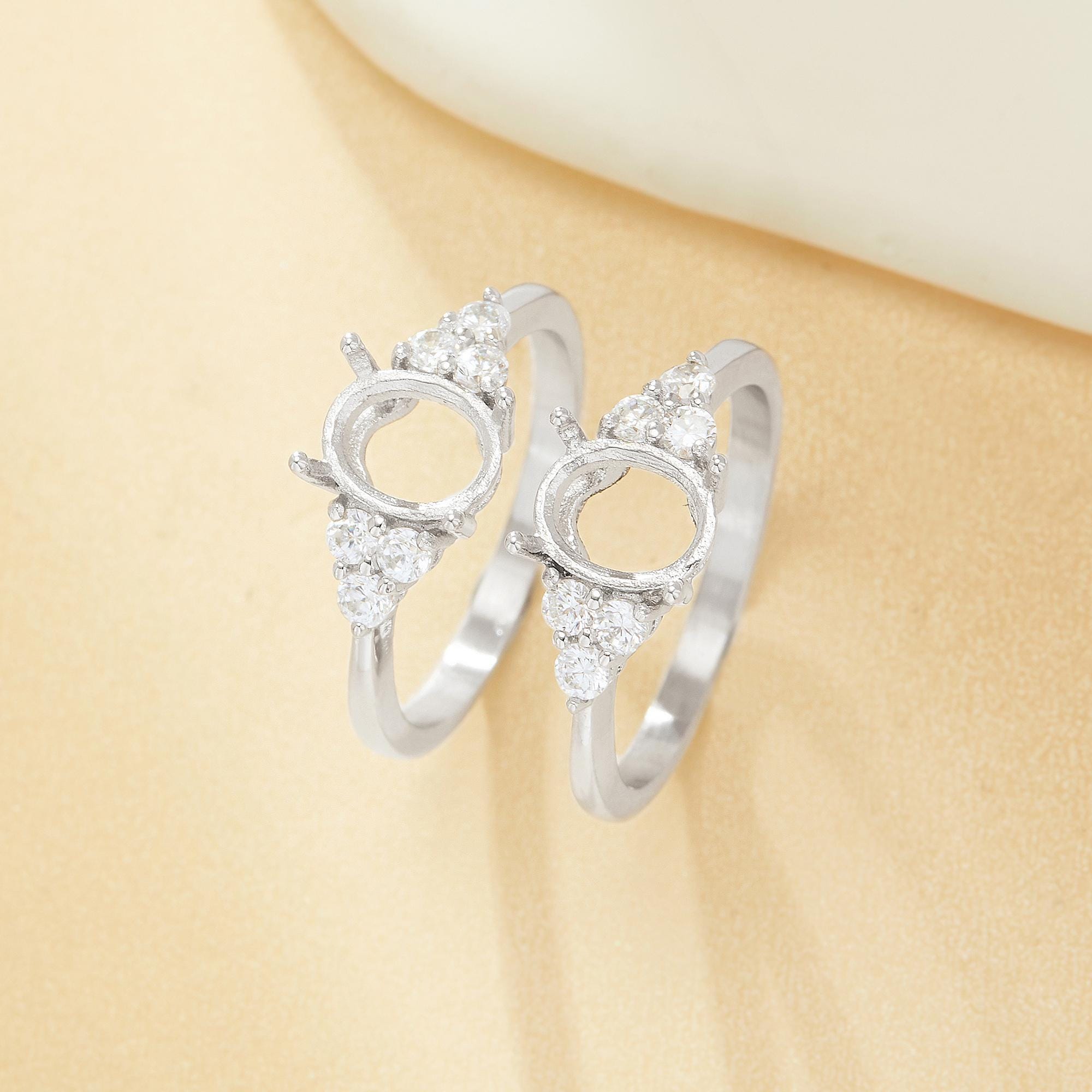 316L 7x9mm Oval Prongs Ring Settings,316l Stainless Steel Oval
