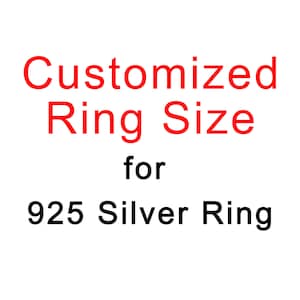 Extra cost for customized ring size