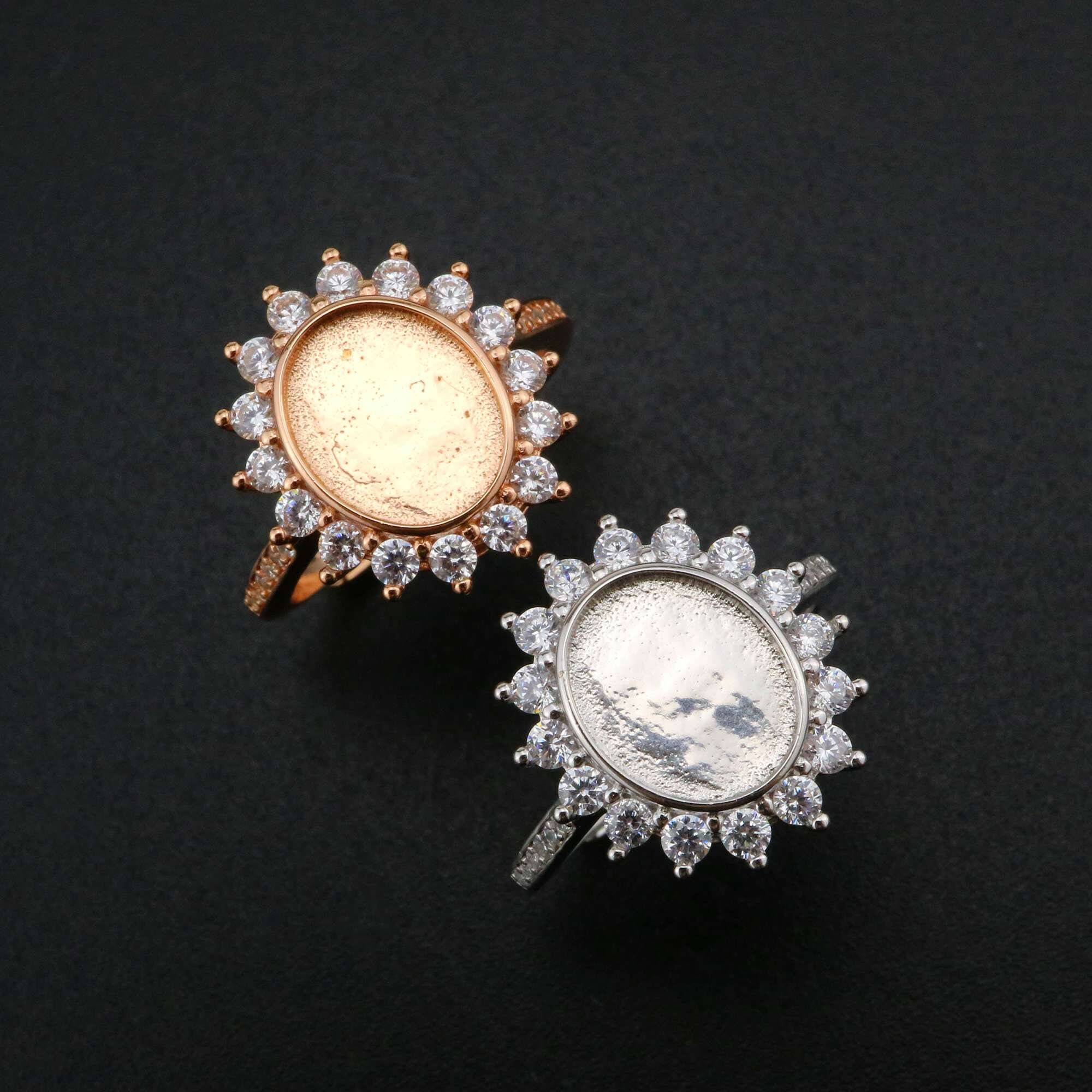 Keepsake Breast Milk Resin Ring Settings Oval Solid Back 925 Etsy