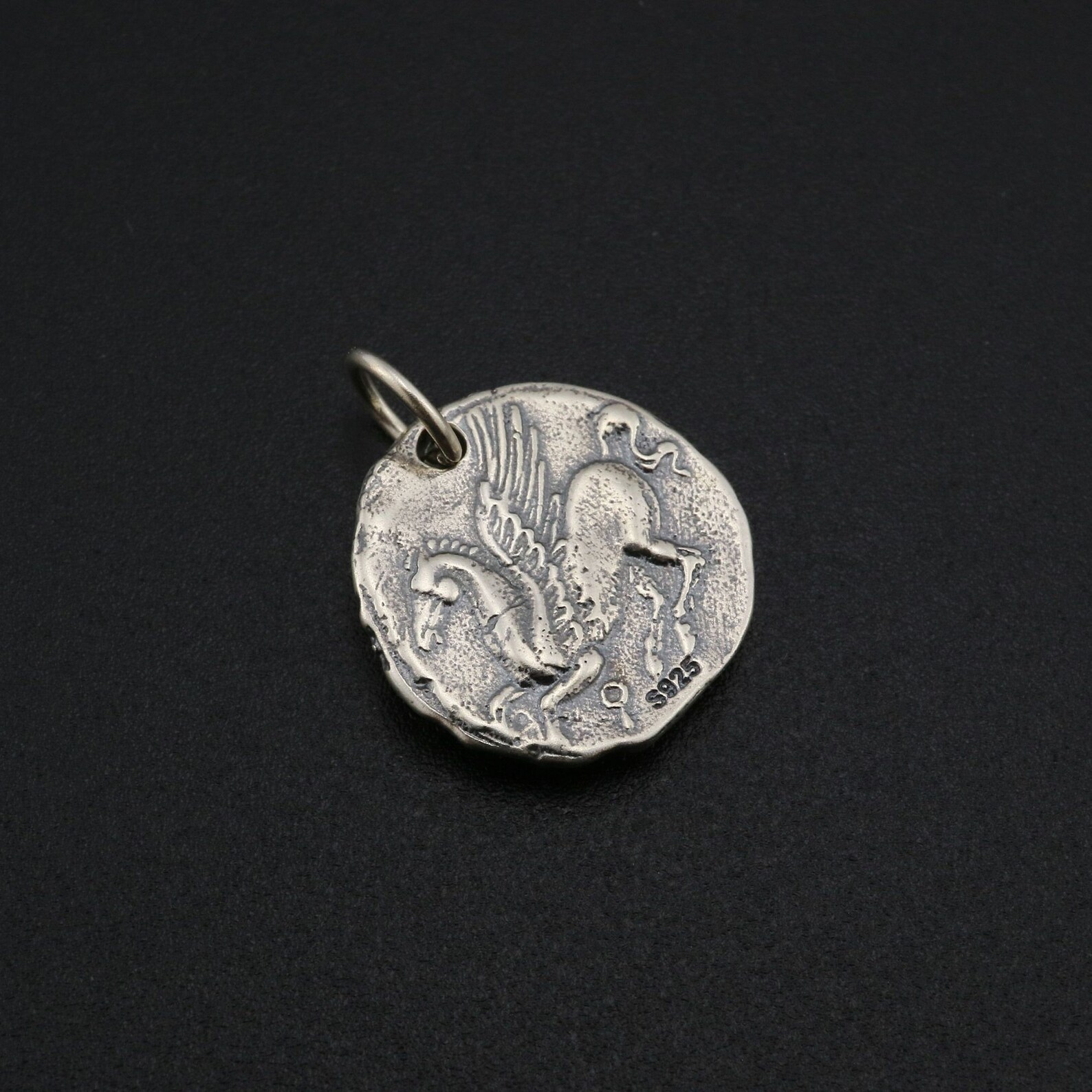 Oval Cut Sapphire Cushion Setting Sterling Silver Pendant Set