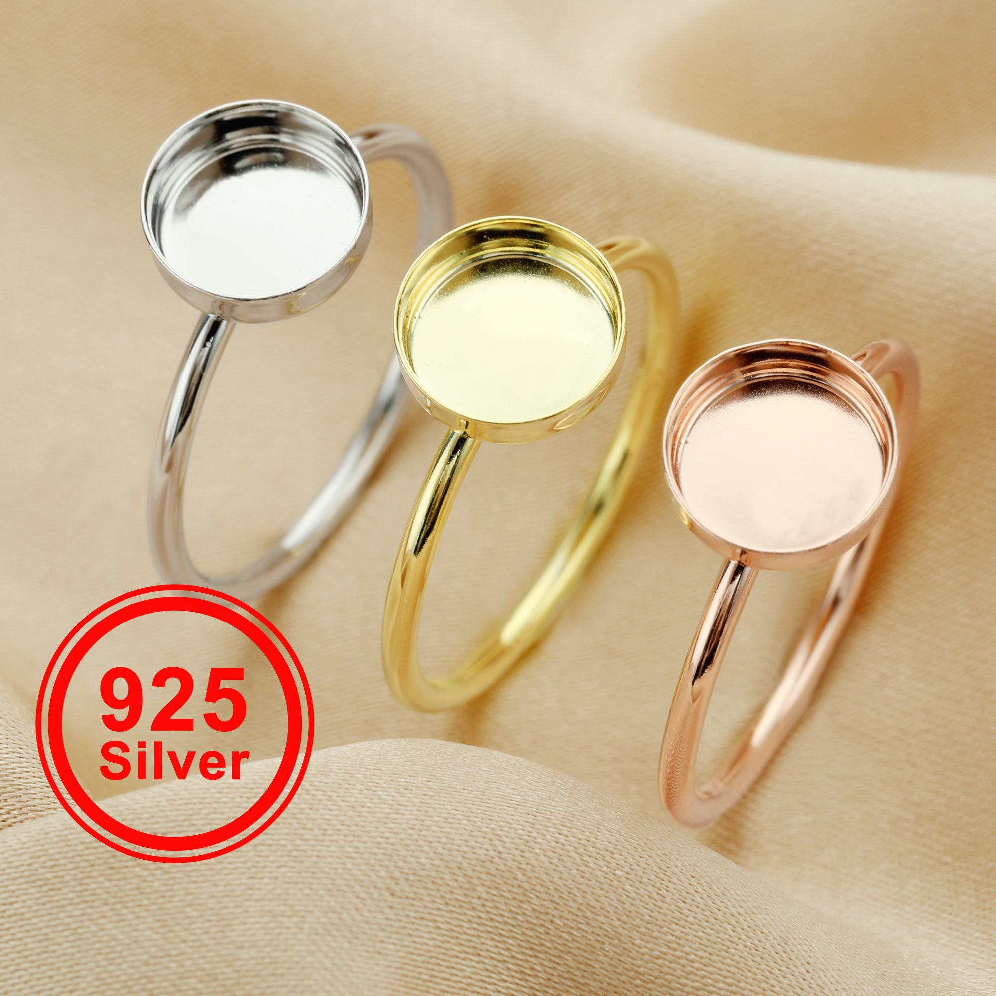 Bague Chevalière En Or 9 Carats Blanc - Poids 4,20 G, Taille 53/54, Neuve Avec étiquettes