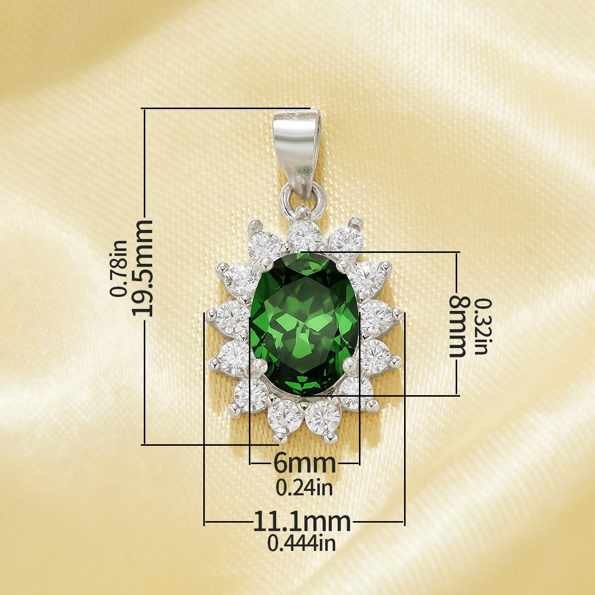 高質で安価 Oval 6x8mm With Pendant Oval Luxury Green Zirconia Cubic テープ・マスキングテープ