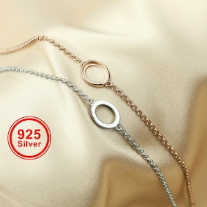 1 Stücke Mehrere Größe Massiv 925 Sterling Silber Oval Cabochon DIY Lünette Armband-Einstellungen Rose vergoldet 6 &#39;&#39; + 1.5 &#39;&#39; 1900217