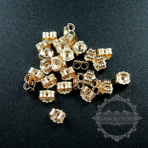 10 Stück 3,8x4,6mm 14K gold filled hochwertige Farbe nicht angelaufen DIY Ohrringe zurück Schmuckzubehör Ergebnisse 1705046