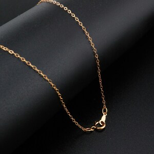 Collar con relleno de oro rosa de 1,3 MM y 14 quilates, cadena O, suministros para bricolaje, hallazgos 1329004