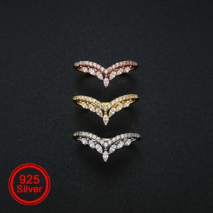 1Pcs Rose Gold Plated Solid 925 Sterling Silver DIY Adjustable Stackable Ring 1294199