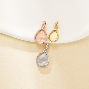 316L Keepsake Mother Milk Rostfritt Stål Päron Bezel Hänge Inställningar, Minimalistiska DIY Hänge Berlock Tillbehör 1431573