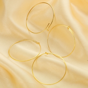 1Pair 28MM Circle Hoop Earrings,14k Gold Filled Hoop Earrings,Minimalist Earrings,Round Hoop Earrings,DIY Earrings Supplies 1705076