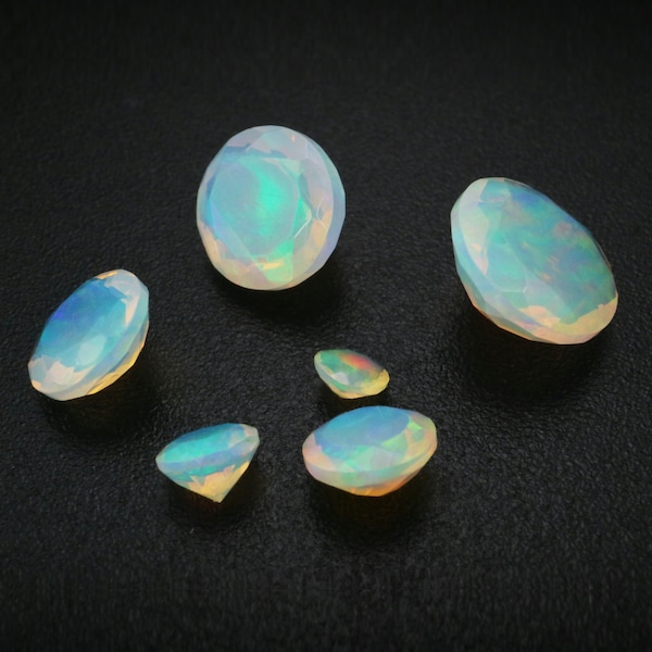 1Pcs Round Africa Opal October Birthstone Color Changing Faceted Cut AAA Grade Loose Gemstone Natural Semi Precious Stone DIY  4110175