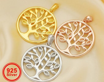 20MM Keepsake Breast Milk Resin Marquise Pendant Bezel Settings,Tree of Life Pendant,Solid 925 Sterling Silver Gold Plated Charm 1431169