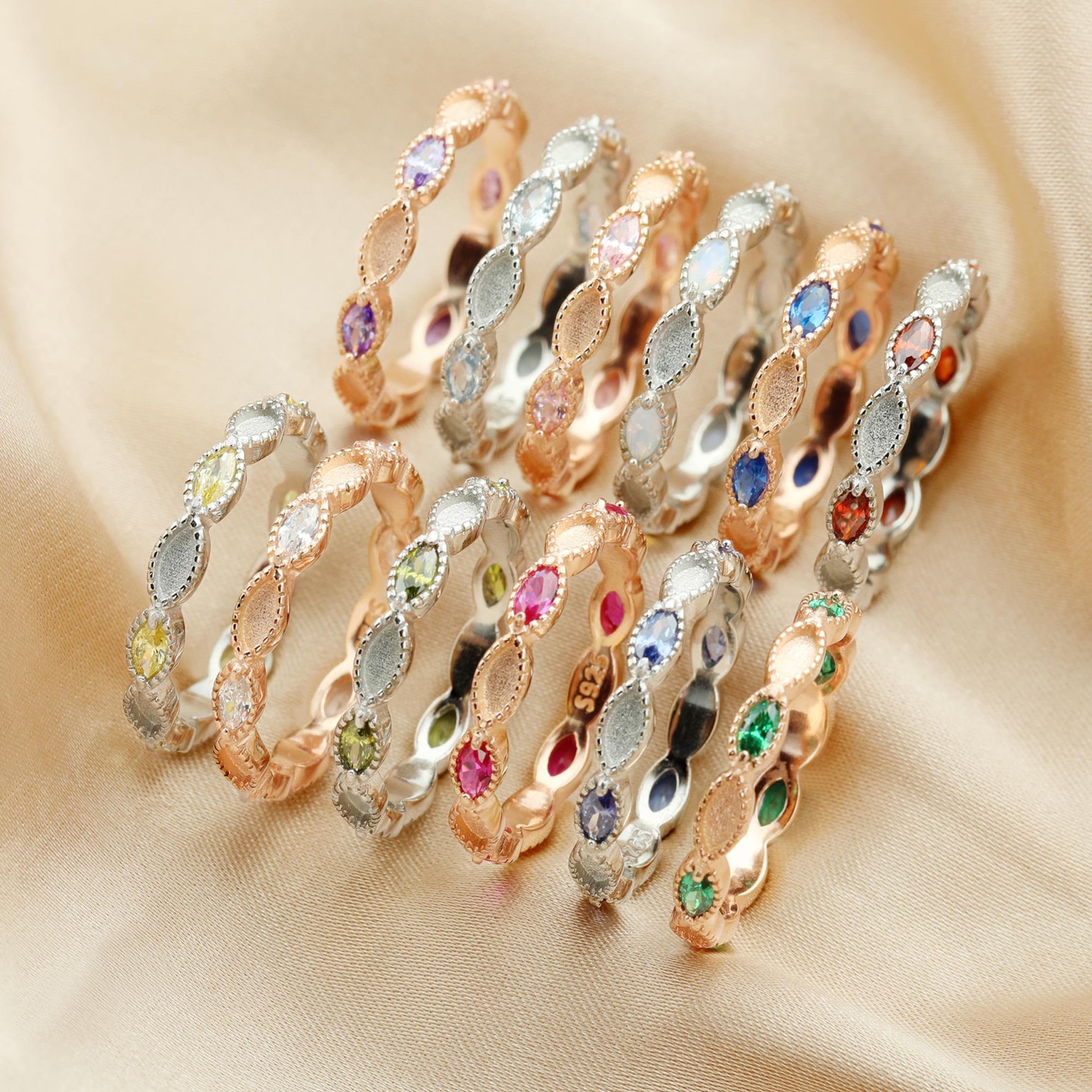 Full Band Keepsake Breast Milk Resin Ring Settings Solid 925 Etsy