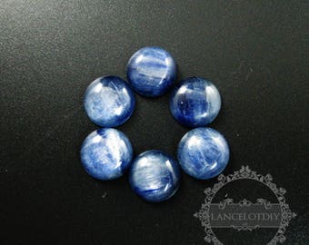 3pcs 14mm blue kyanite round cabochon special jewelry findings supplies for ring,earrings 4110121