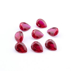 Lab Gemaakt Peer Robijn Juli Geboortesteen Rode Gefacetteerde Losse Edelsteen DIY Sieraden Benodigdheden 4150008