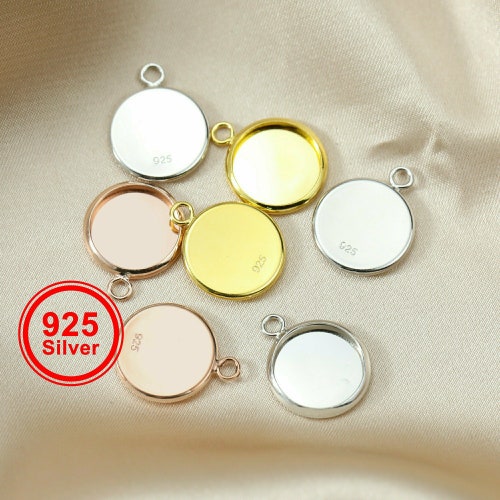 8MM Heart Bezel Settings for Breast Milk Resin Solid Back 925 Etsy