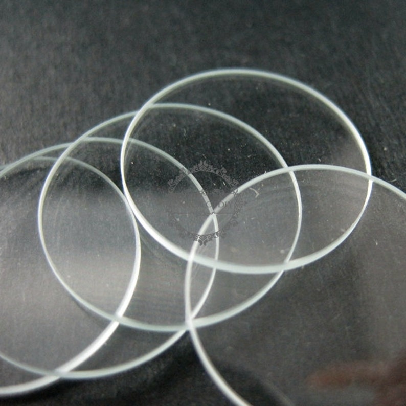 20pcs 16/18/25mm Diamter 1mm Thick Flat Glass Cover Cabochon Etsy