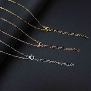 5Pcs 1-2MM Thick 16-22Inches Rose Gold Plated Stainless Steel O Chain Necklace DIY Supplies Findings 1320010
