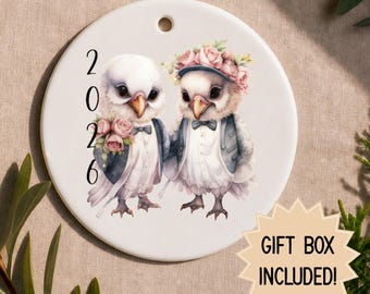 Owl Ornament for Couples | Christmas Tree Ornaments for Couples