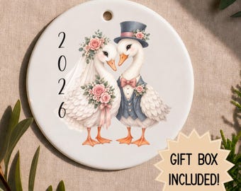 Goose Couples Ornament 2026 | Wedding Christmas Ornaments | Couples Gifts Idea