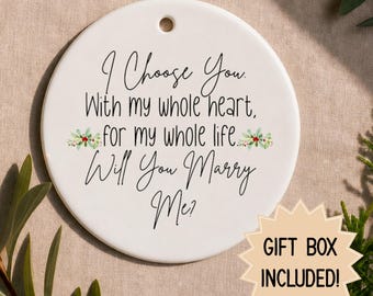Will You Marry Me Ornament | Christmas Proposal Ideas | Engagement Ornament