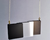 Monochrome Geometric Perspex Necklace