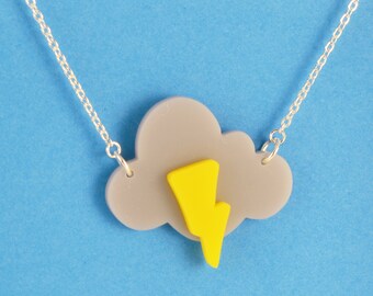 Acrylic Storm Cloud Necklace