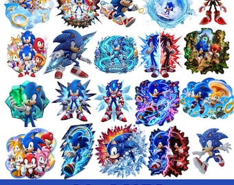 Sonic PNG, Sonic el Erizo PNG, Diseño de sublimación, Imágenes prediseñadas de Sonic, Personajes de Sonic PNG, Archivos de corte para Cricut Silhouette, Personaje de cómic PNG