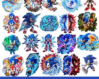 Sonic PNG, Sonic el Erizo PNG, Diseño de sublimación, Imágenes prediseñadas de Sonic, Personajes de Sonic PNG, Archivos de corte para Cricut Silhouette, Personaje de cómic PNG