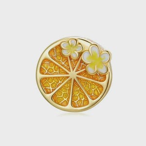 Orange Blossom Charm 925 Sterling Silver fits Pandora Bracelets
