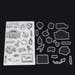 School Supplies Clear Stamp Set with Matching Metal Cutting Dies