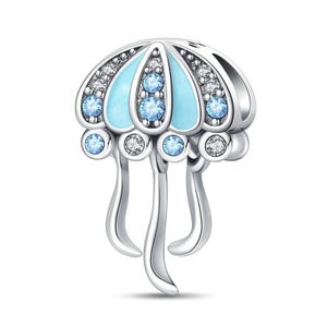 Jellyfish Charm 925 Sterling Silver fits Pandora Bracelets