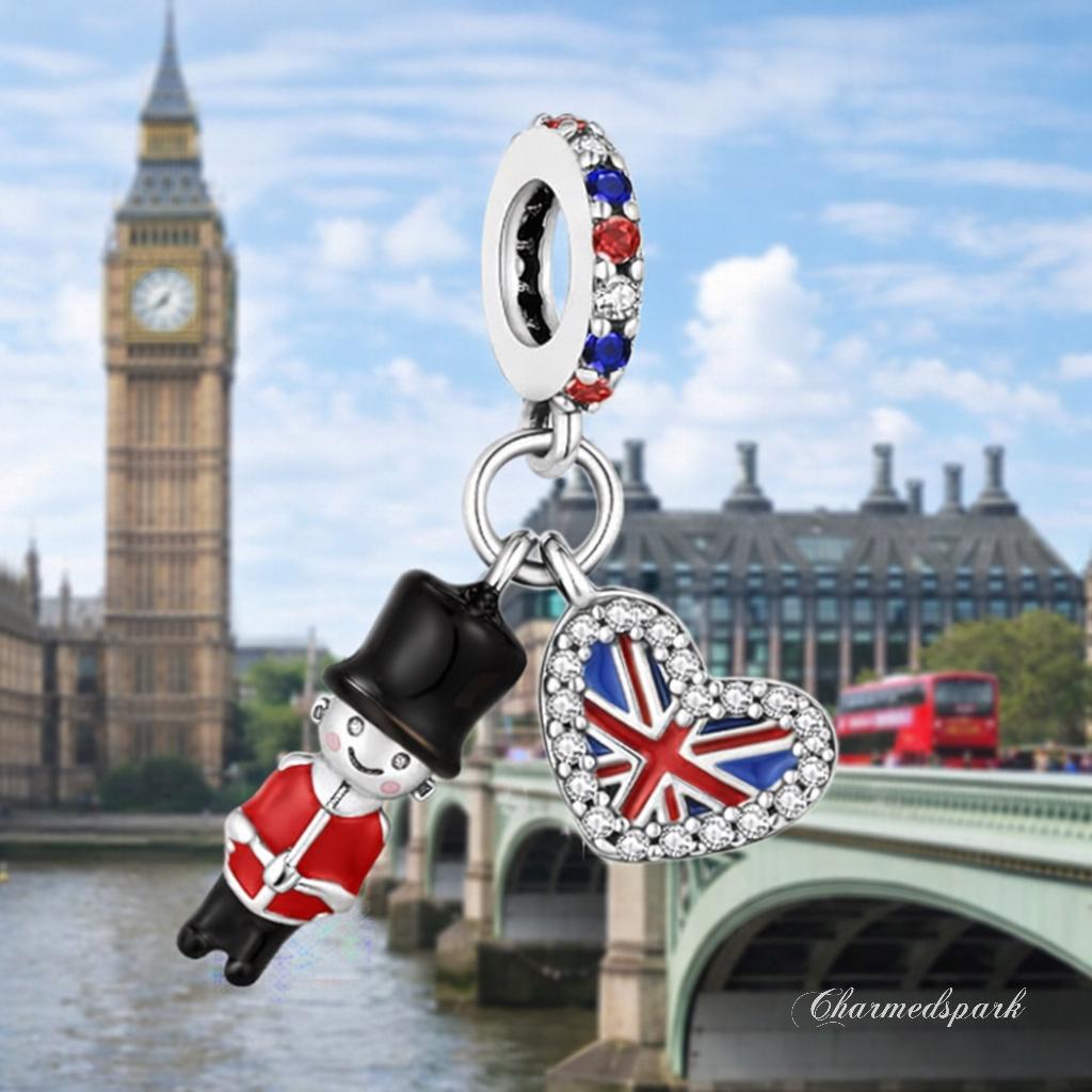 [現地購入]Pandora イギリス ビックベン チャーム 925 Sterling Silver British Guard Charm Fits Pandora Bracelets - Etsy